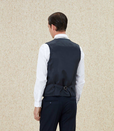 Gilet en flanelle marine "Queloge" - IZAC