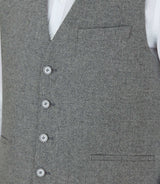 Gilet de costume en tweed gris "Quepatant" - IZAC