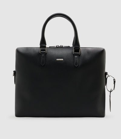 Sac en cuir noir - IZAC