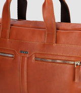 Sac business en cuir marron WORK IZAC