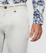 Paco" casual slim beige pants