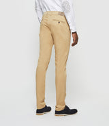 Pantalon chino satin beige PANAMAOUT - IZAC