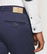 Perline" navy slim-fit pants