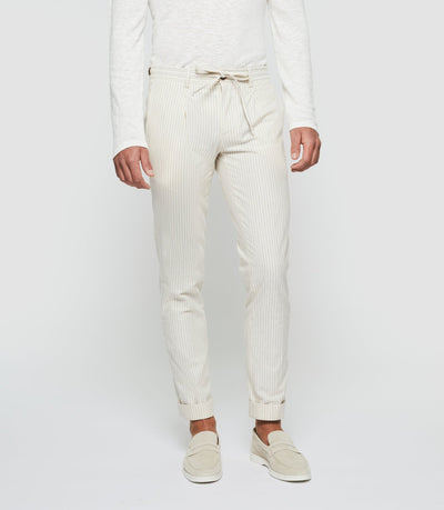 Pantalon à rayures écru "Punch" - IZAC