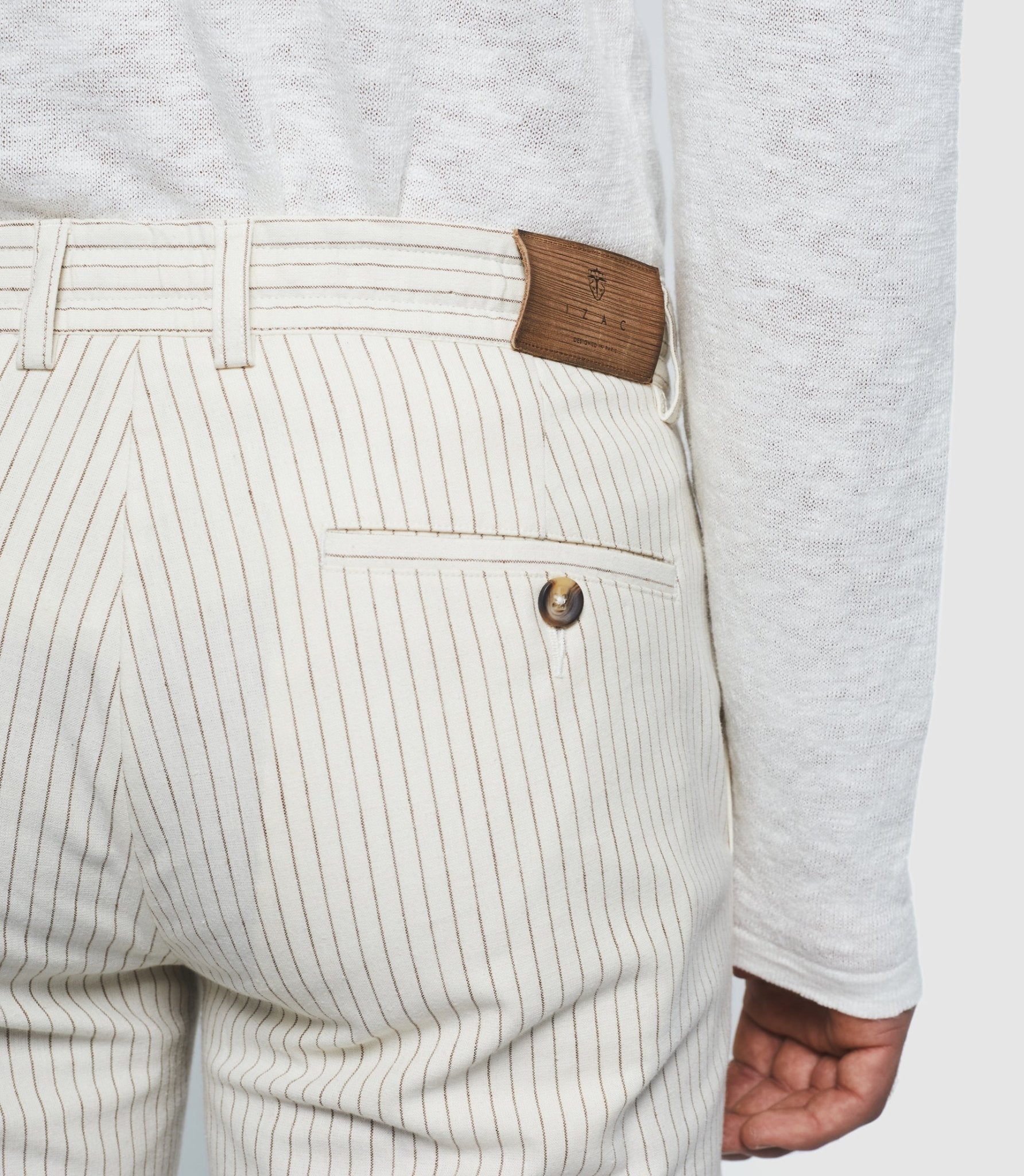 Pantalon à rayures écru "Punch" - IZAC