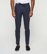 Punch" navy striped pants