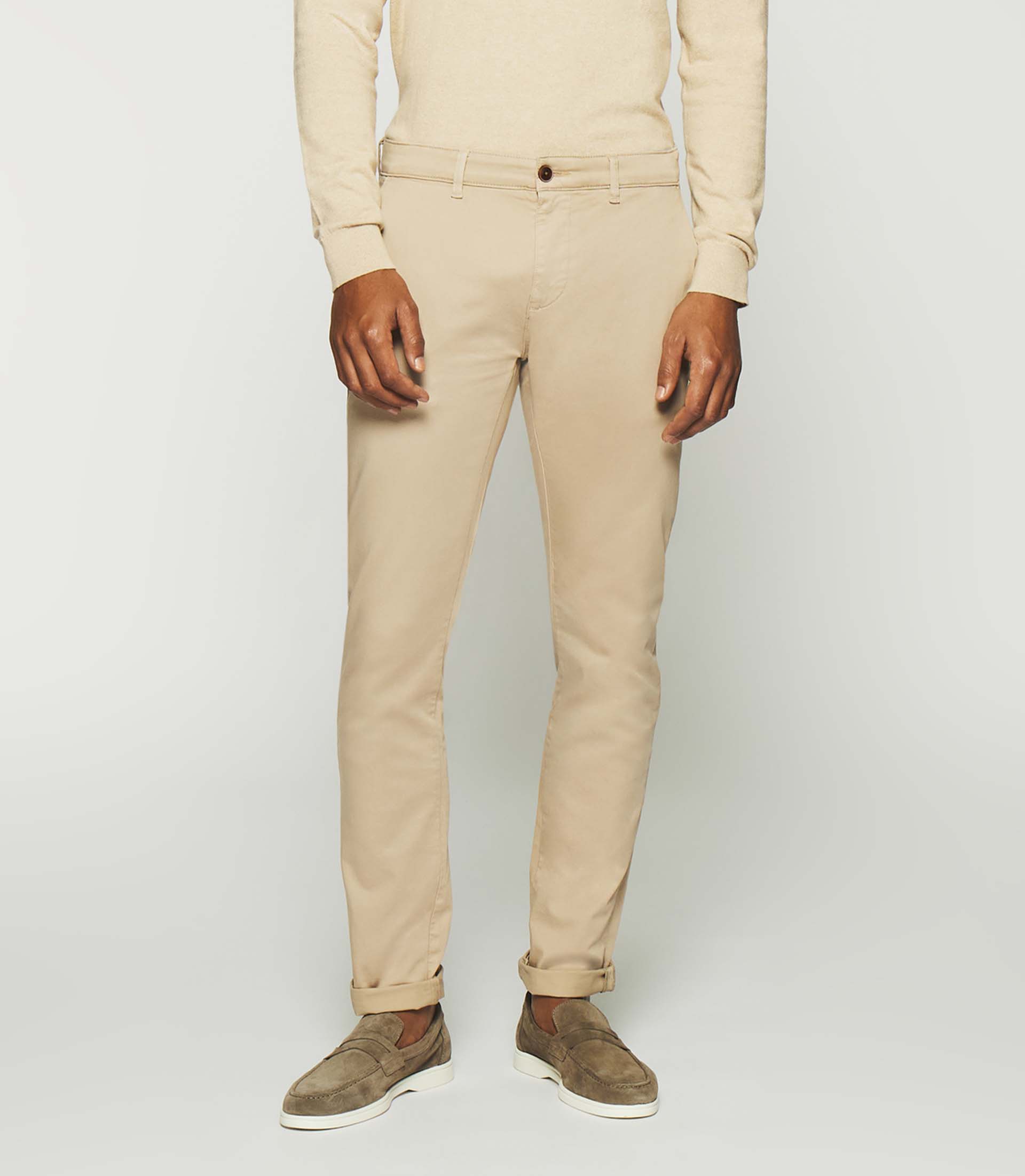 Chino slim avec ceinture - L32 - noir - Kiabi - 27.00