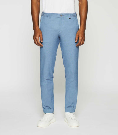 Pantalon chino stretch bleu POUVOIR - IZAC