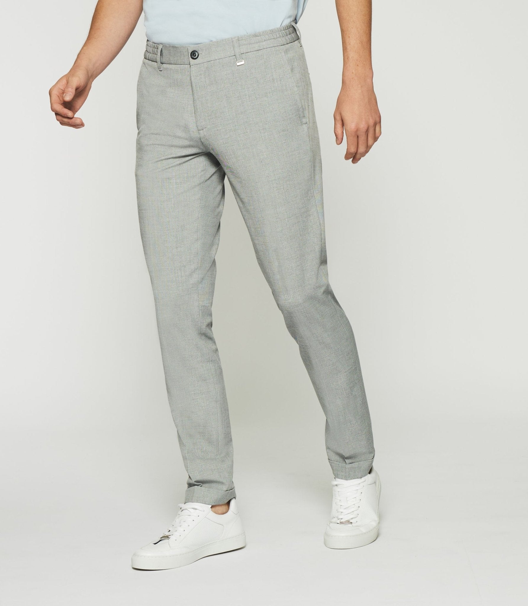 Pantalon chino stretch gris POUVOIR - IZAC
