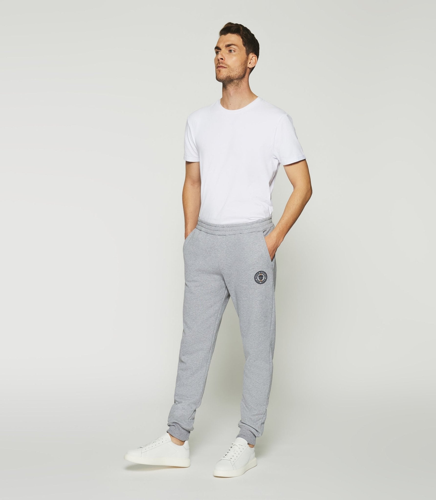 Jogging avec broderie gris chiné SWPETER - IZAC