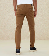 Pantalon Chino satin camel "Casanova" - IZAC