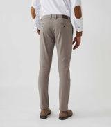 Pantalon casual chino armuré taupe "Macao"