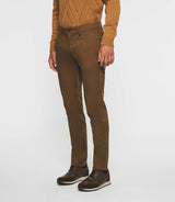 Brown slim fit chino pants VANAMA