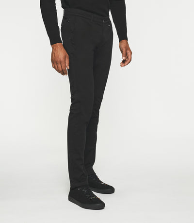 Pantalon chino slim noir VANAMA - IZAC