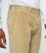 Pantalon chino effet velours beige VELOUTE IZAC