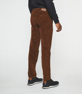 Pantalon chino effet velours brique VELOUTE IZAC