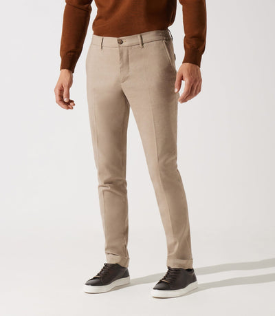Pantalon chino taille élastique beige VTWILL - IZAC