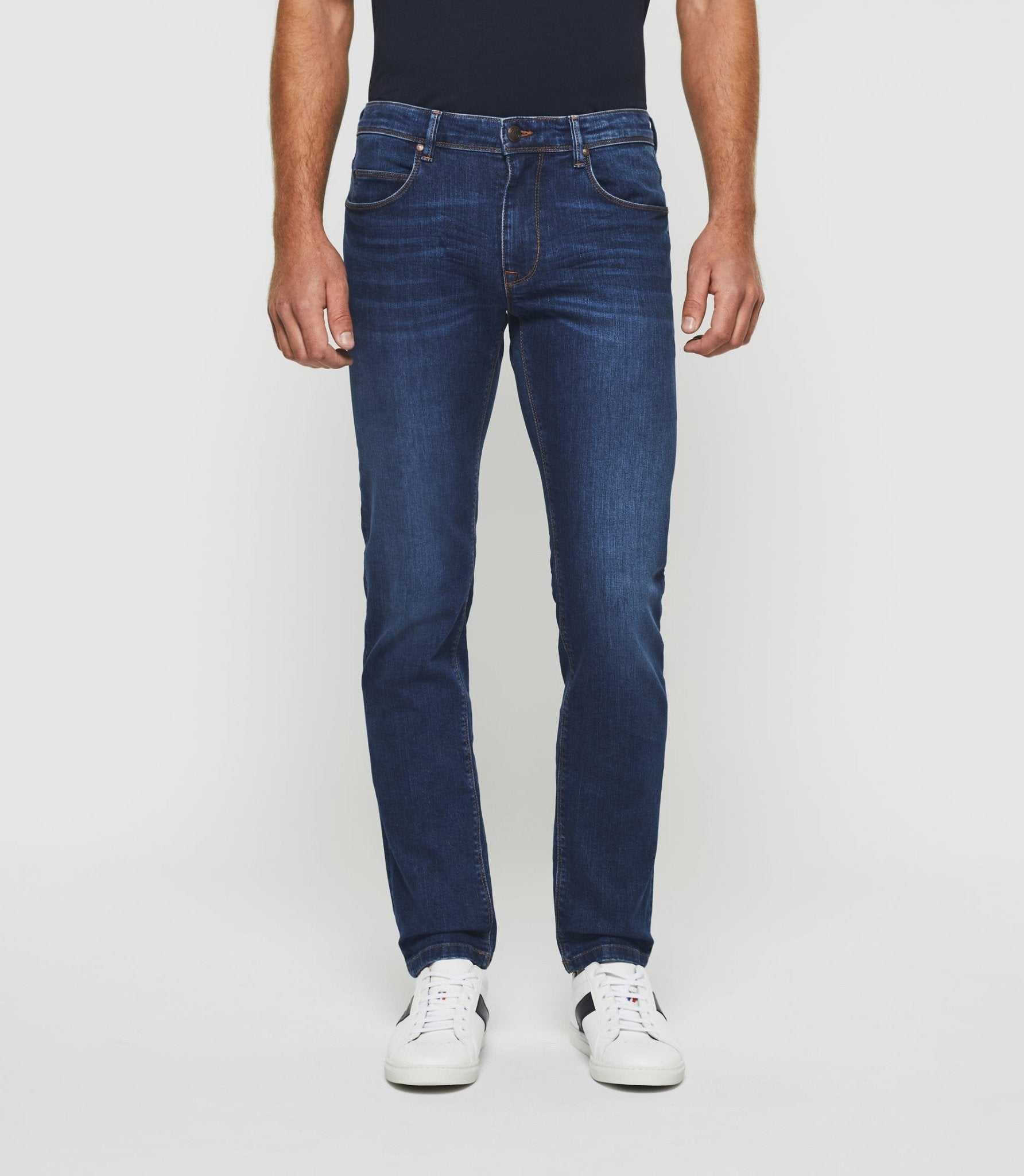 Jean straight hydroless bleu moyen "Techno" - IZAC