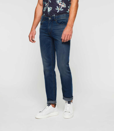 Jean slim délavé bleu moyen TORIDEOUT - IZAC