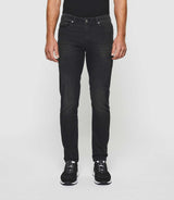 Jean super slim en molleton noir "Toupie"