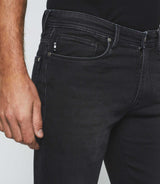 Toupie" super slim black fleece jeans