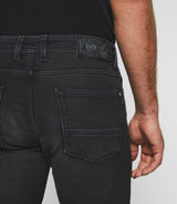 Toupie" super slim black fleece jeans