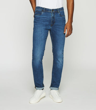 Jean straight hydroless permanent bleu moyen - IZAC