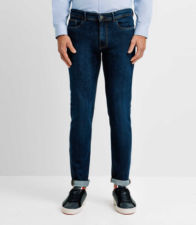 Jean 5 poches bleu moyen - IZAC