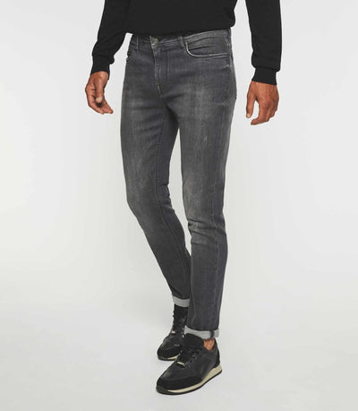 Jean super slim denim gris moyen EFFET - IZAC
