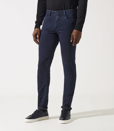 Jean slim en molleton marine ETERNELLE - IZAC