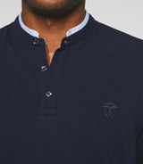 Gaspar" navy short sleeve polo