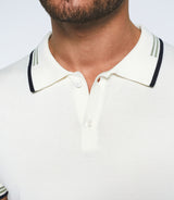 Gerald" short sleeve polo ecru