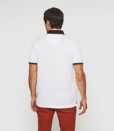 Gilles" white short sleeve polo