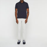 Gloireout" printed polo shirt navy