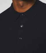 Greg" navy short sleeve polo