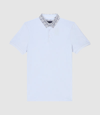 Polo manches courtes bleu ciel GUYLAINEOUT - IZAC