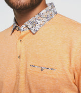 Guylaine" short sleeve polo orange