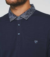 Guy" long sleeve polo shirt navy