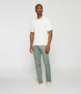 Polo uni en maille fantaisie blanc GEORGE - IZAC