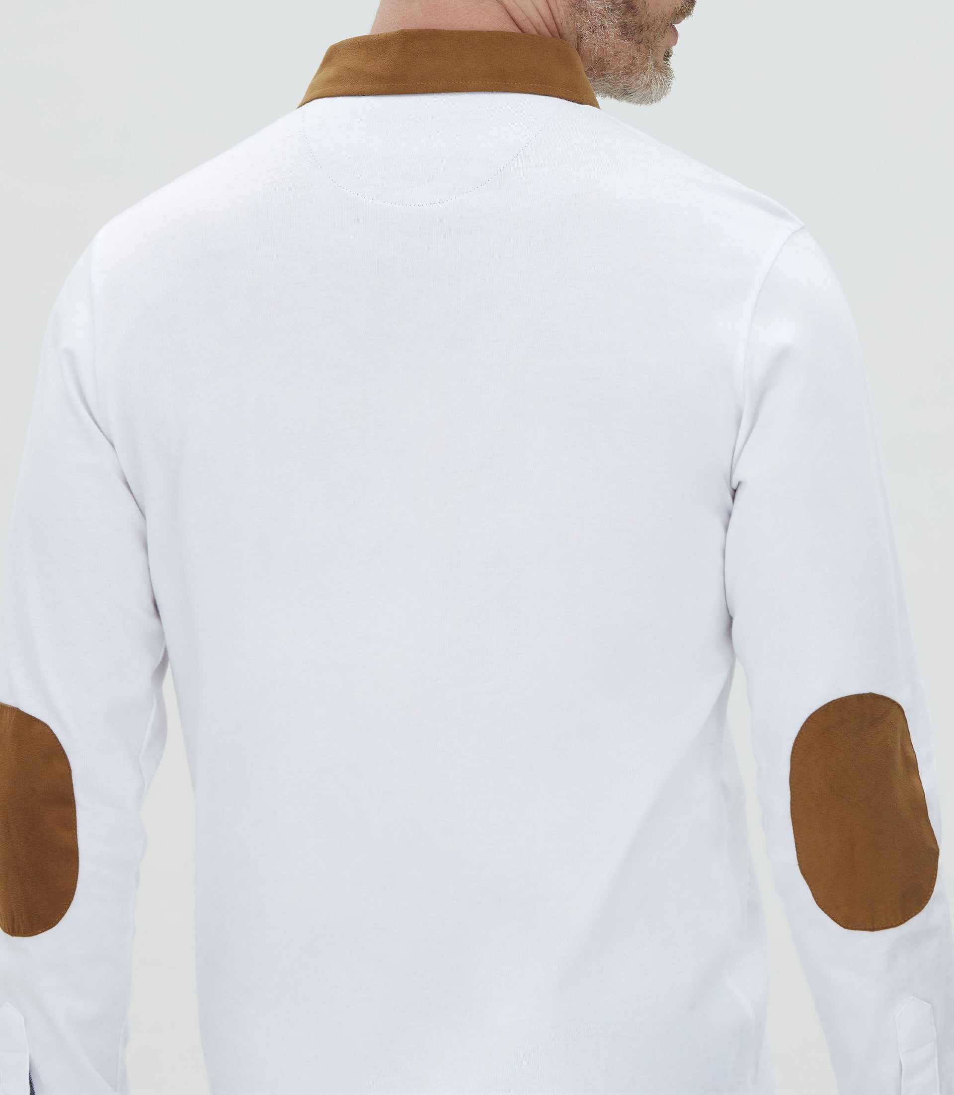 Polo manches longues blanc "Carl" - IZAC