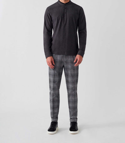 Polo manches longues anthracite "Darko" - IZAC