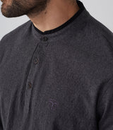 Darko" long sleeve polo shirt anthracite