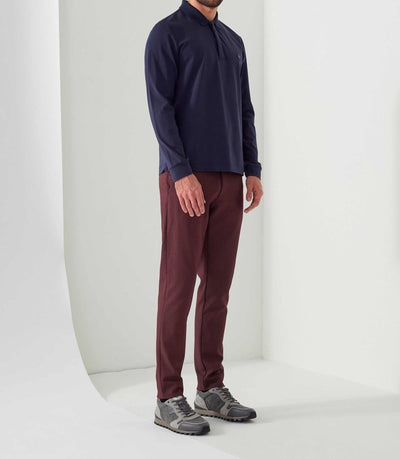 Polo manches longues marine "Dexter" - IZAC