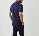 Dragon" navy short sleeve polo