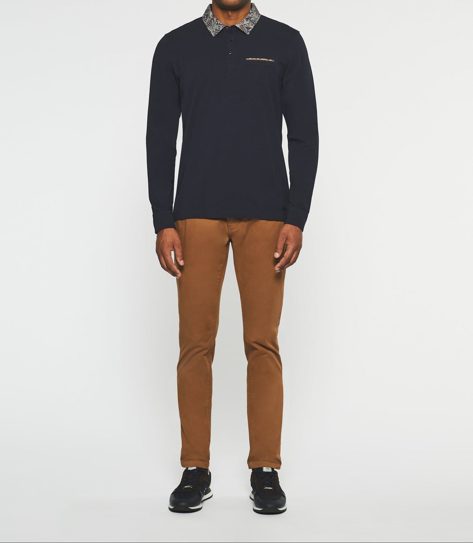 Polo manches longues marine NIM - IZAC