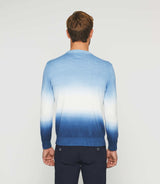 Droguo" round neck sweater with sky blue gradient