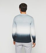 Droguo" grey gradient round neck sweater