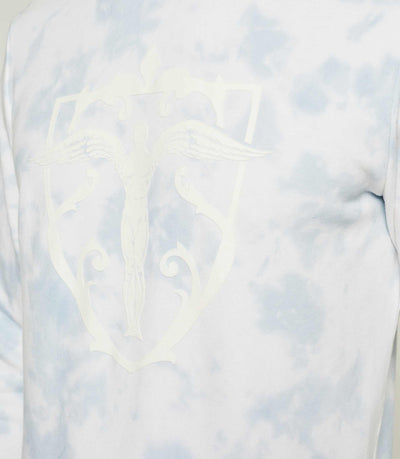 Sweat tie & dye bleu et blanc "Swdinis" - IZAC