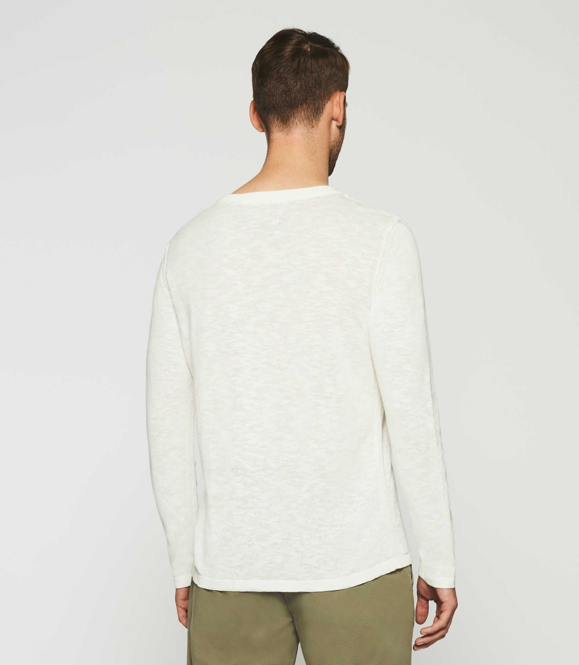 Pull col tunisien écru DIETTER - IZAC