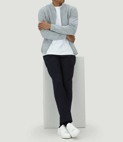 Gilet zippé col teddy laine gris "Lawson" - IZAC